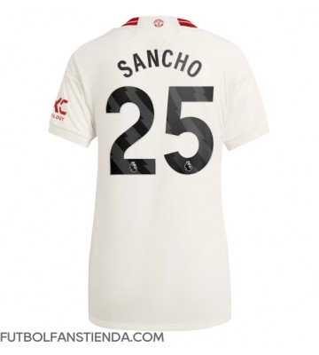 Manchester United Jadon Sancho #25 Tercera Equipación Mujer 2023-24 Manga Corta